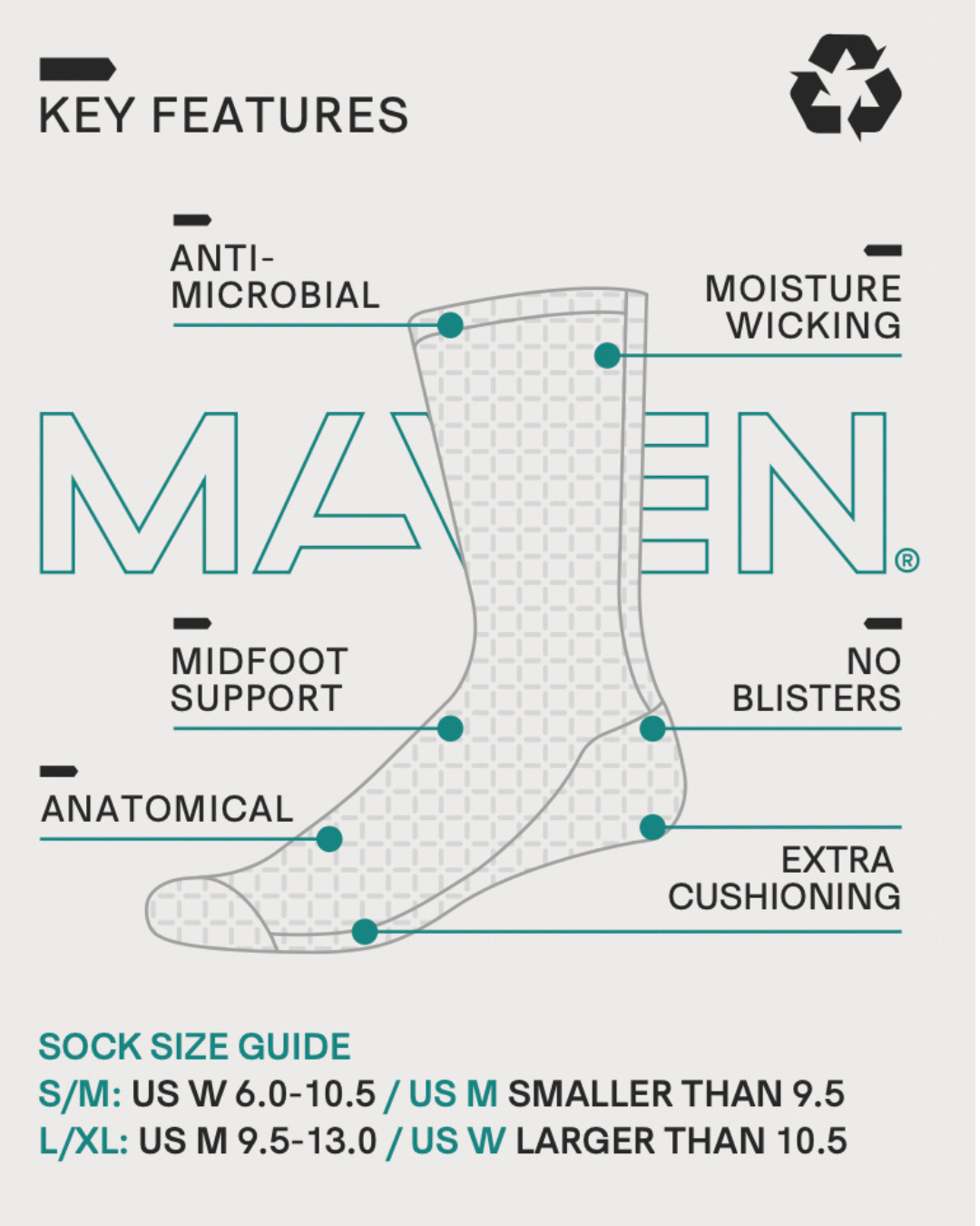 Maven Crew Running Sock