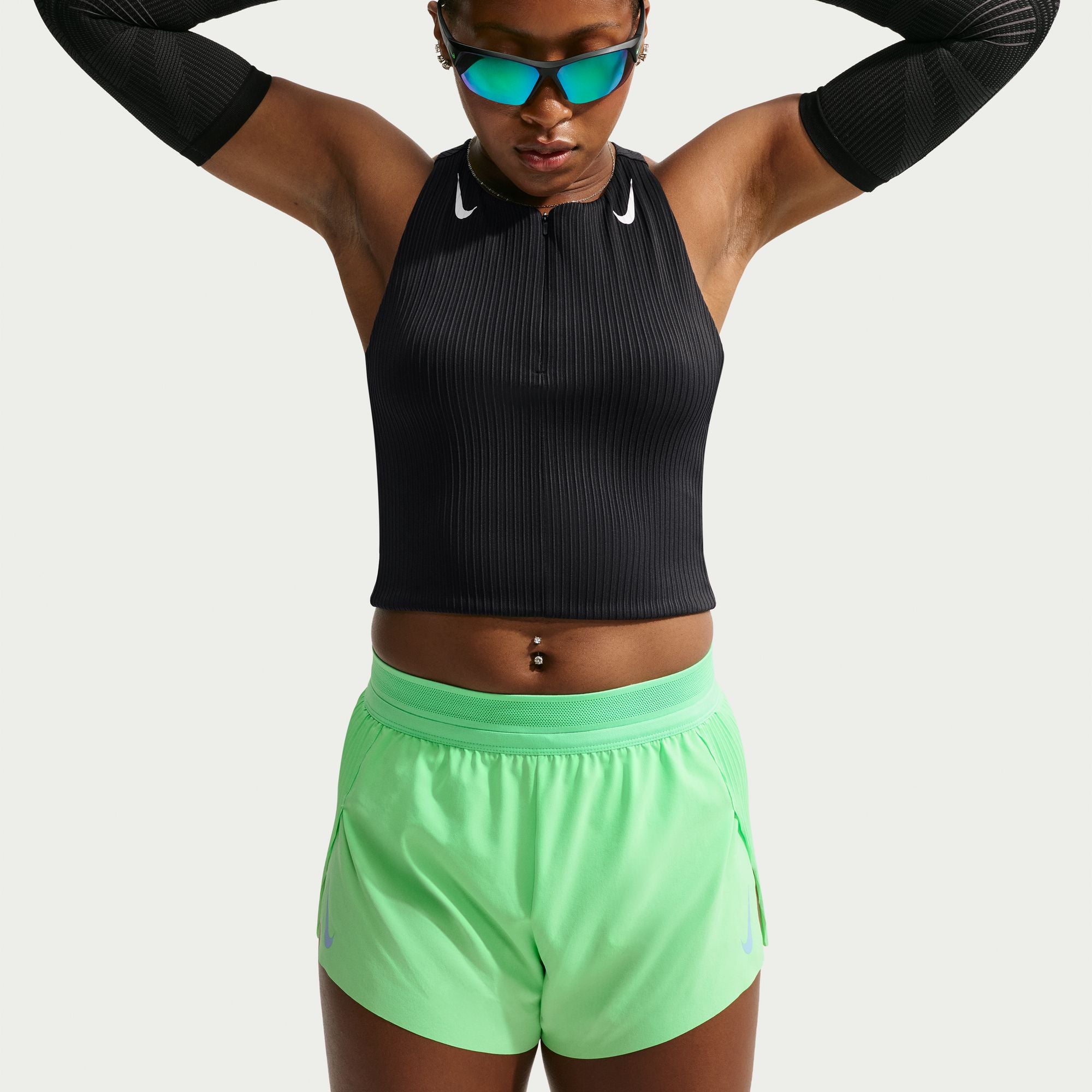 Nike Dri-FIT ADV Cropped Running Tank Top with Pockets - Womens