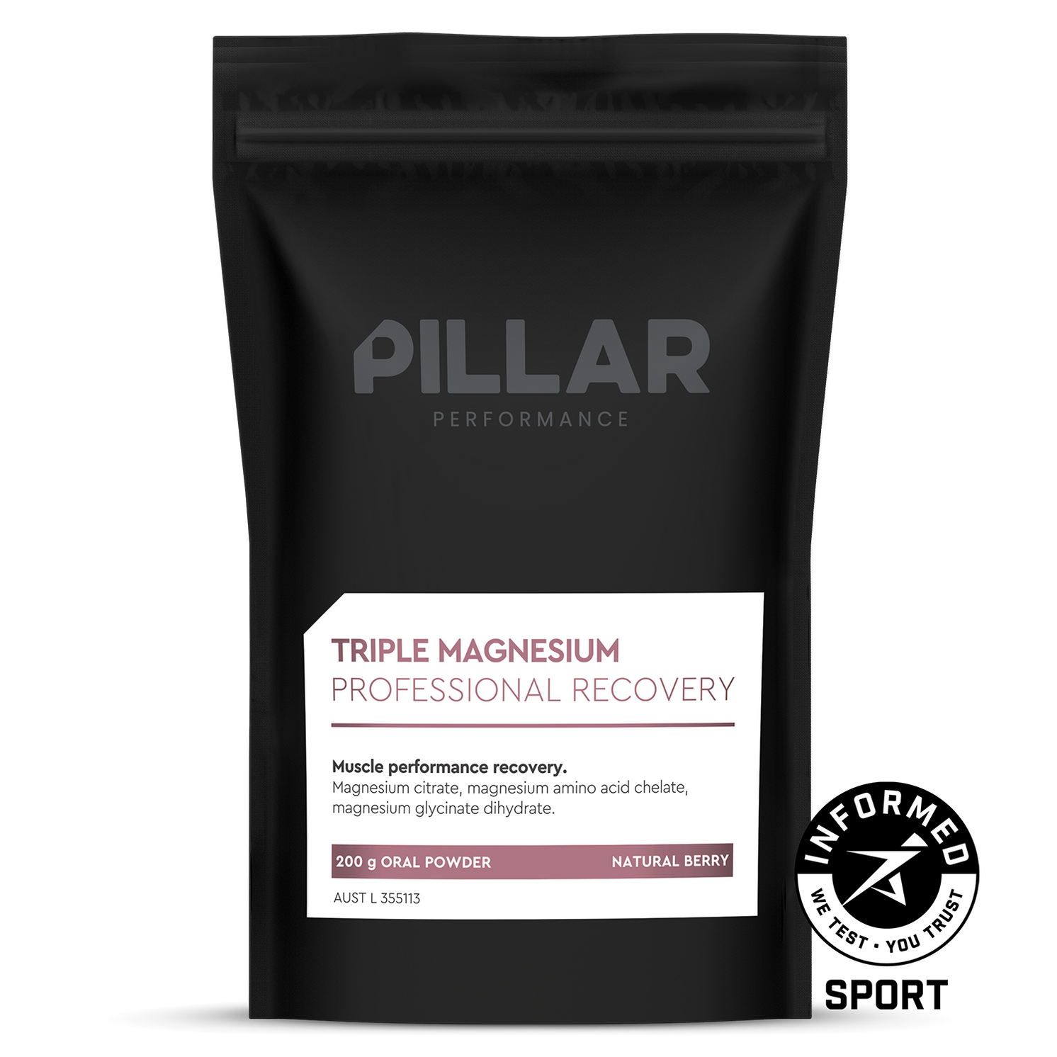 Pillar Performance Triple Magnesium Professional Recovery Powder