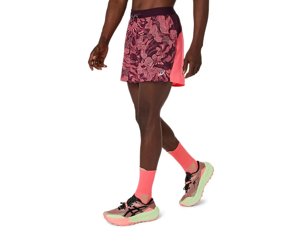 ASICS Fujitrail All Over Print 5 Inch Short - Mens
